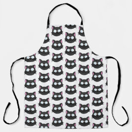 Dunkle Katze Schwarze Katze Gray Cat Tragen Brille Schürze