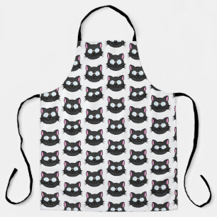 Dunkle Katze Schwarze Katze Gray Cat Tragen Brille Schürze