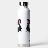 Dunkle Katze Schwarze Katze Gray Cat Tragen Brille Trinkflasche (links)