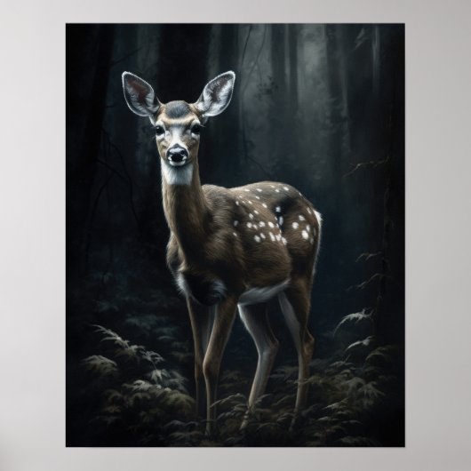 Dunkle Kernausgabe Whitetail Dealer Art Print Post Poster (Vorne)
