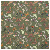 Dunkle Kernmotten Grün der Natur Stoff (Muster)