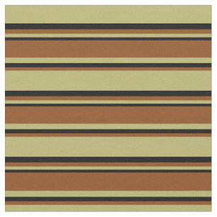 Dunkle Khaki, braune und schwarze Streifen Stoff