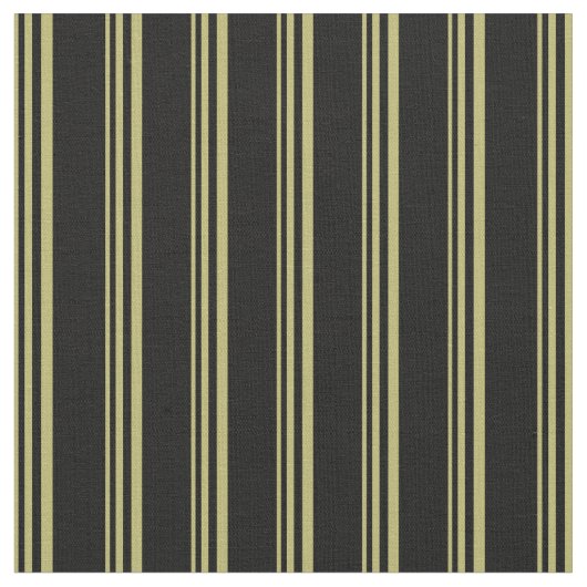 Dunkle Khaki- und schwarze Linde/Streifen-Muster Stoff (Nahaufnahme)