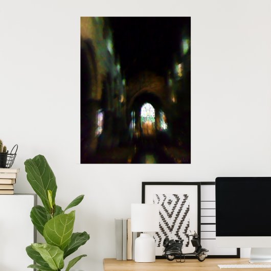 Dunkle Kirche Poster (Heimbüro)