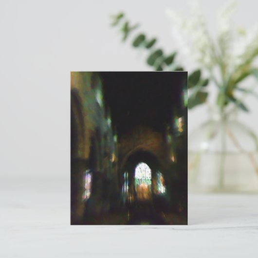 Dunkle Kirche Postkarte (Stehend Vorderseite)