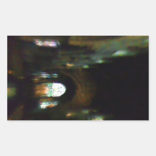 Dunkle Kirche Rechteckiger Aufkleber