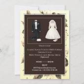 Dunkle klassische Retro-Eleganz Luxus-Hochzeit Einladung (Rückseite)