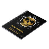 Dunkle Knights-Logos 6,5" x 8,75" Spiralheft Notizblock (Linke Seite)