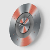 Dunkle Korallenobertöne - Farbgestaltung Große Wanduhr (Winkel)