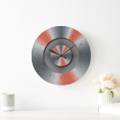 Dunkle Korallenobertöne - Farbgestaltung Große Wanduhr (Zuhause)