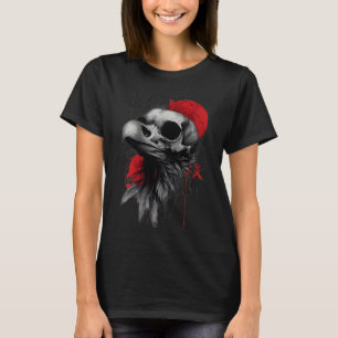 Dunkle Krähen-Schädel-Okkult-Grunge-Frauen-T-Shirt T-Shirt