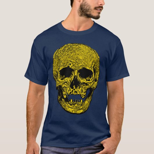 Dunkle Kunst Gothic Cranium Vector Illustration Ge T-Shirt (Vorderseite)
