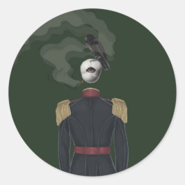 dunkle Kunstkunst mit Hintergrund Runder Aufkleber