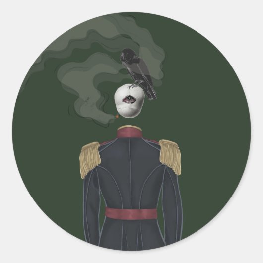 dunkle Kunstkunst mit Hintergrund Runder Aufkleber (Vorderseite)