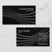 Dunkle Kurven 3d - Schwarz Visitenkarte (Vorne/Hinten)