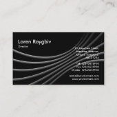 Dunkle Kurven 3d - Schwarz Visitenkarte (Rückseite)