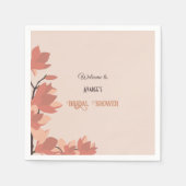 Dunkle Lachscreme und Braun Folk Art Dusche Serviette (Vorderseite)