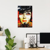 Dunkle Lady von Halloween Poster (Heimbüro)