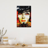 Dunkle Lady von Halloween Poster (Küche)