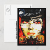 Dunkle Lady von Halloween Postkarte (Vorne/Hinten)