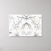 Dunkle Lauben und Bäume mit goldenen Vögeln Leinwanddruck (Vorderseite)