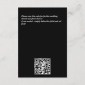 Dunkle, launische lila Pioniere RSVP-Karte Begleitkarte (Rückseite)