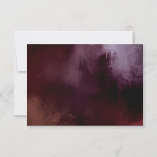 Dunkle + launische, rustikale Hochzeit QR-Antwortk Einladung (Rückseite)