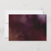 Dunkle + launische, rustikale Hochzeitskarte Einladung (Rückseite)