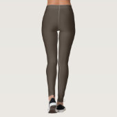 Dunkle Lava-Farb-Feste Einfach Leggings (Rückseite)