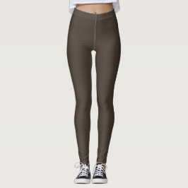 Dunkle Lava-Farb-Feste Einfach Leggings