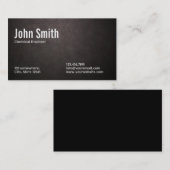 Dunkle lederne Chemieingenieur-Visitenkarte Visitenkarte (Vorne/Hinten)