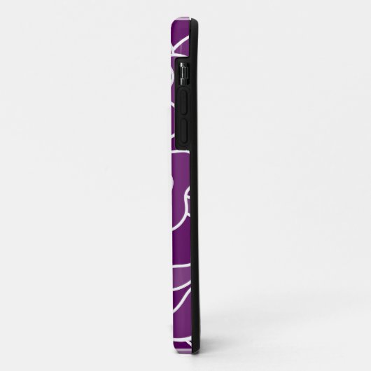 Dunkle lila abstrakte Blume Case-Mate iPhone Hülle (Hinten/Links)