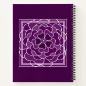 Dunkle lila abstrakte Blume Notizblock (Rückseite)