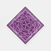Dunkle lila abstrakte Blume Serviette (Ecke)