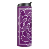 Dunkle lila abstrakte Blume Thermosbecher (Nach links gedreht)