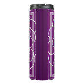 Dunkle lila abstrakte Blume Thermosbecher (Rückseite)