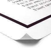 Dunkle Lila Begrüßungskarte Poster (Ecke)