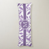 Dunkle Lila Blätter Personalisiert Seitenschläferkissen (Rückseite (Vertikal))