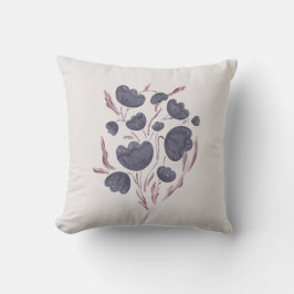 Dunkle Lila Blume Ästhetik Kissen