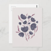 Dunkle Lila Blume Ästhetik Postkarte (Vorne/Hinten)