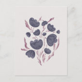 Dunkle Lila Blume Ästhetik Postkarte (Vorderseite)