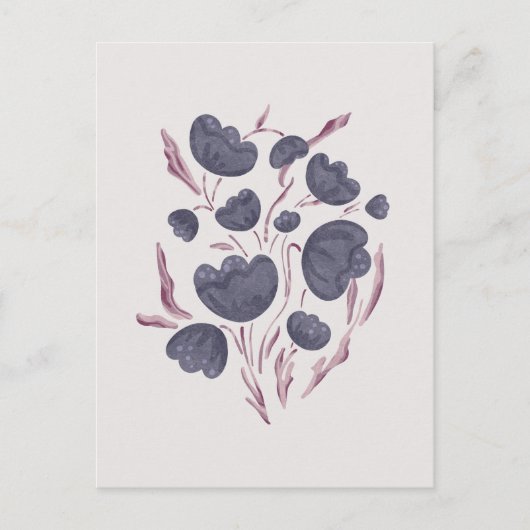 Dunkle Lila Blume Ästhetik Postkarte (Vorderseite)