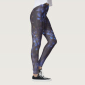 Dunkle Lila Blüten Leggings (Rechts)