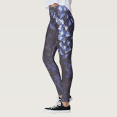 Dunkle Lila Blüten Leggings (Links)