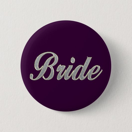 Dunkle lila Braut mit dem Bling Button (Vorderseite)