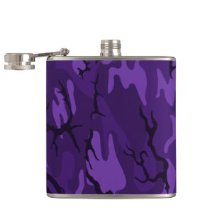 Dunkle lila Camouflage-Flasche Flachmann