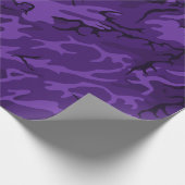 Dunkle Lila Camouflage Geschenkpapier (Ecke)