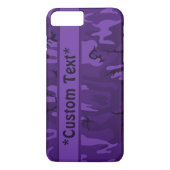 Dunkle Lila Camouflage mit benutzerdefiniertem Tex Case-Mate iPhone Hülle (Rückseite)