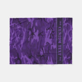 Dunkle Lila Camouflage mit benutzerdefiniertem Tex Fleecedecke (Vorderseite (Horizontal))