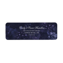 Dunkle lila florale gothische Boho-Rücksendeadress